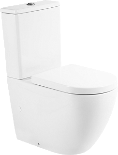 Унитаз-компакт напольный BelBagno Sfera-r BB2141CPR BB105SC с микролифтом, безободковый, глянцевый б