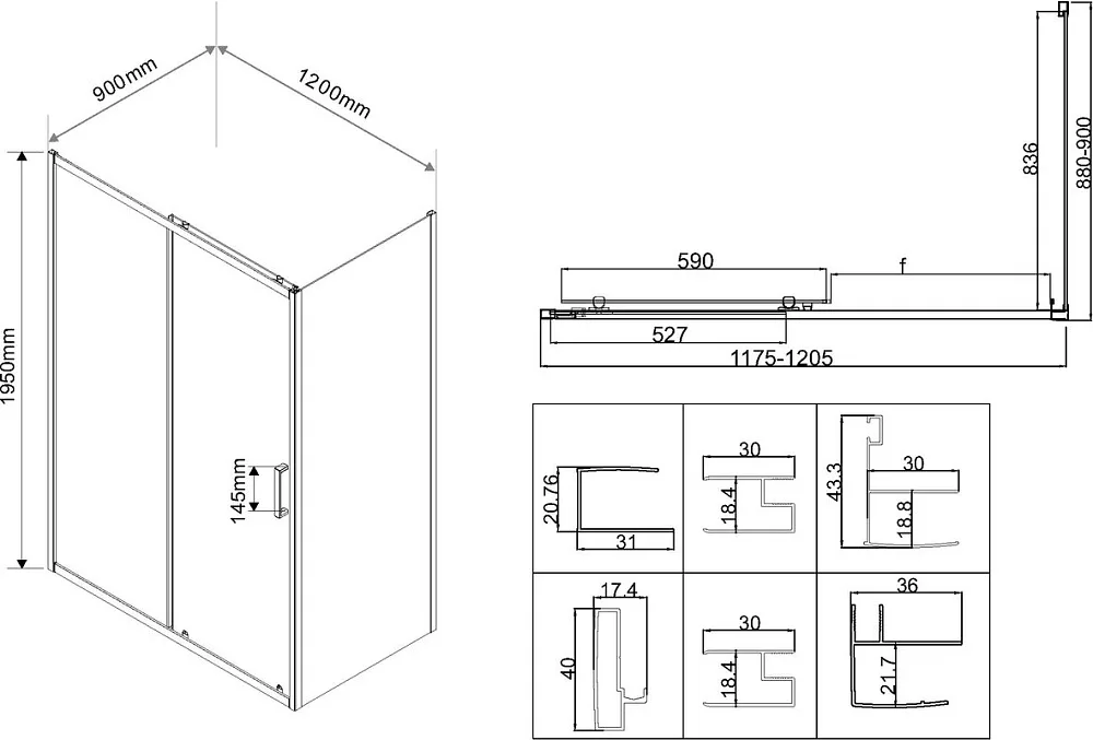 Душевой уголок Vincea City VSR-5CT9012CL 120х90 см, профиль хром, стекло прозрачное Sancos — официальный сайт