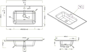 Мебельная раковина BelBagno BB800ETL