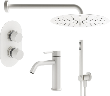 Комплект для ванной Plumberia Selection Ixo KITXOT18BO53 С ВНУТРЕННЕЙ ЧАСТЬЮ, белый матовый