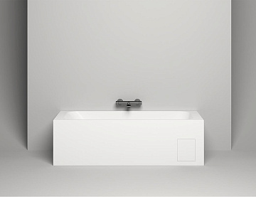 Ванна из искусственного камня Salini Orlanda Kit S-Sense 170x80 см, встраиваемая, белая, на ножках, 