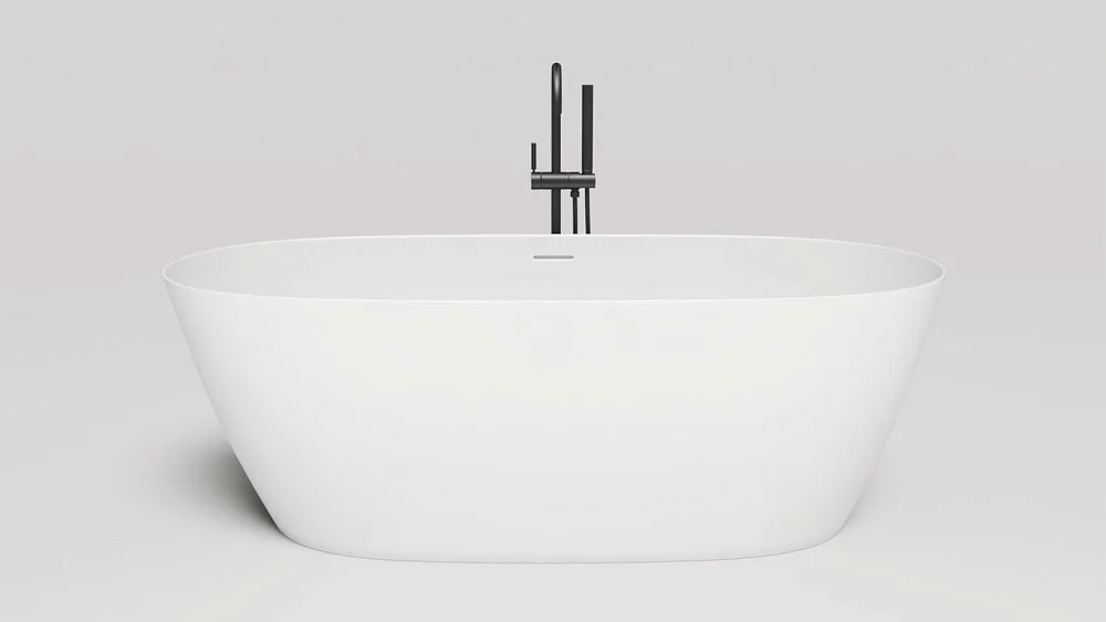 Ванна из искусственного камня Salini Sofia S-Sense 170x80 см, отдельностоящая, белая, овальная, с до Sancos — официальный сайт