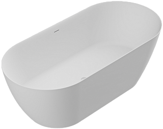 Ванна из искусственного камня Cezares Relax Solid Surface 170x80 см, отдельностоящая, матовая белая,