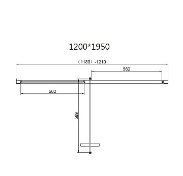 Душевая дверь Vincea Slim 8mm VDP-4SL120CLG, брашированное золото, стекло прозрачное