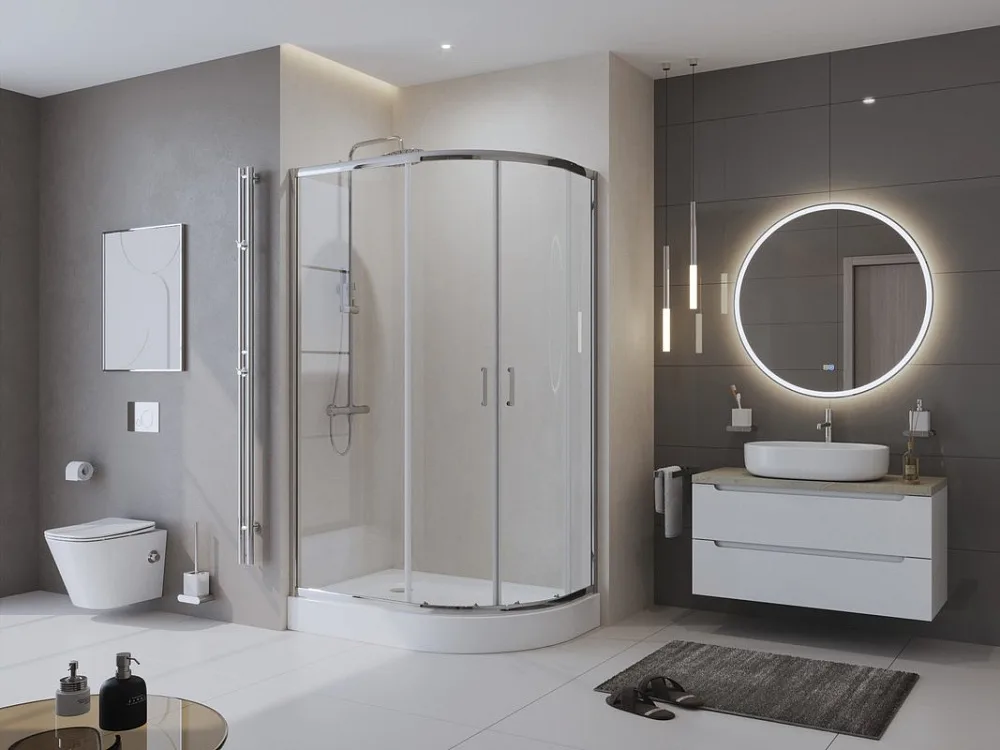 Поддон для душа BelBagno Tray L 100х80 R550 с сифоном Sancos — официальный сайт