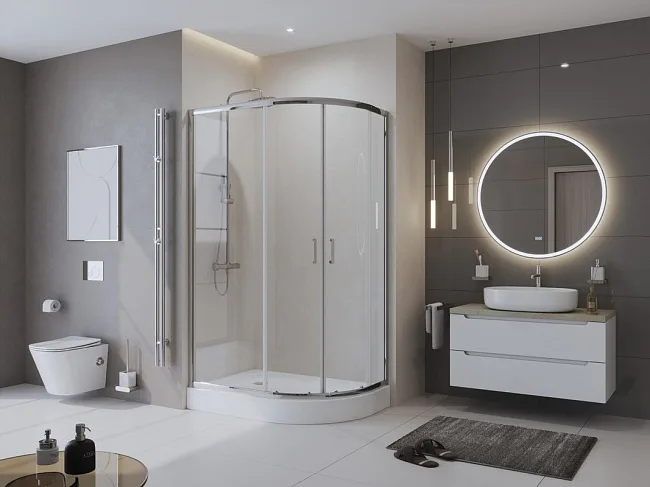 Поддон для душа BelBagno Tray L 100х80 R550 с сифоном Sancos — Оригинал