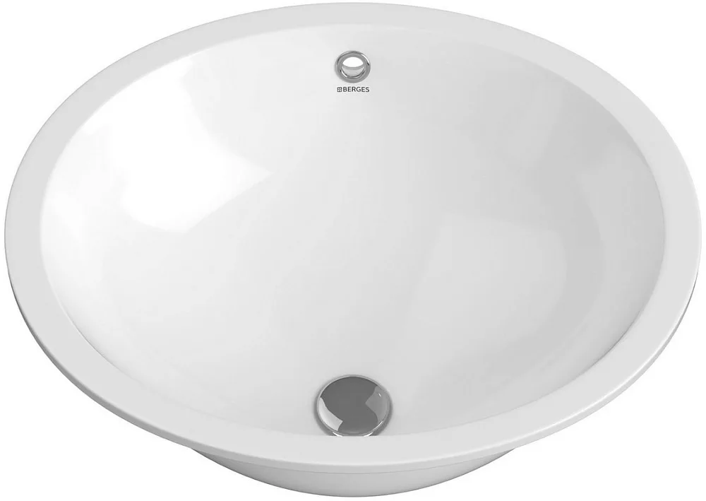 Раковина Berges Ego 56x45, глянцевая белая Sancos — официальный сайт