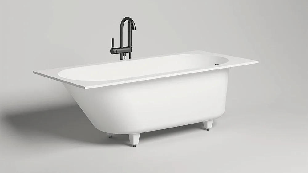 Ванна из искусственного камня Salini Ornella Kit 180x80 см, встраиваемая, матовая белая, со сливом-п Sancos — официальный сайт