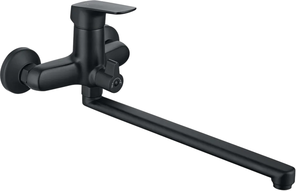Смеситель для ванны с душем AQUATEK Вега AQ1042MB, матовый черный Sancos — официальный сайт