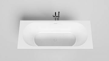 Ванна из искусственного камня Salini Ornella Axis Kit S-Sense 170x70 см, встраиваемая, матовая белая