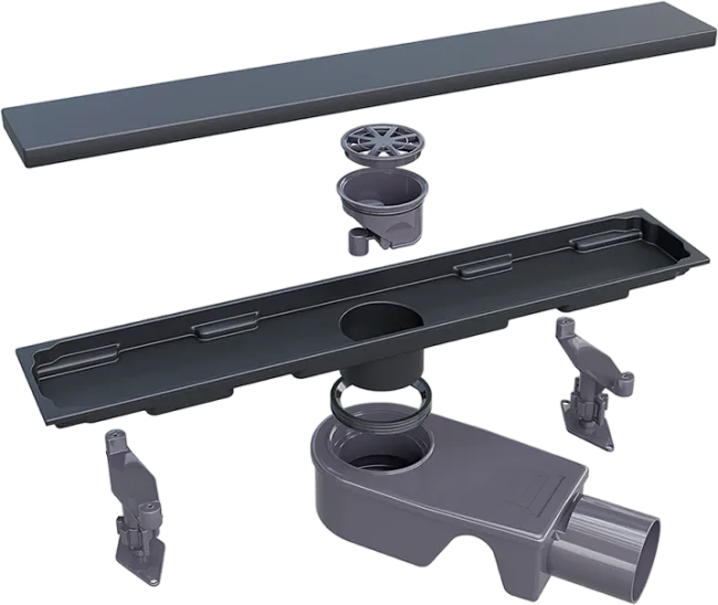 Душевой трап (лоток) RGW Shower Drain SDR-22B 40 см, черный Sancos — Оригинал