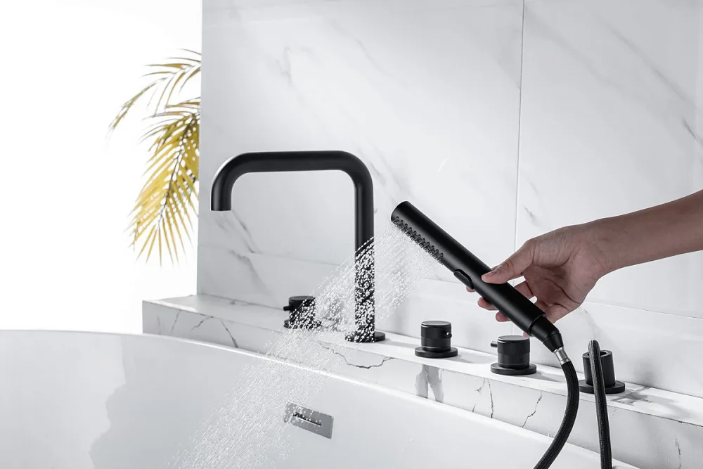 Смеситель на борт ванны Allen Brau Priority 5.31007-31, чёрный матовый Sancos — официальный сайт