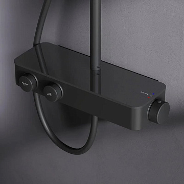 Душевая стойка AM.PM Inspire V2.0 F0750A422, с термостатом, черная