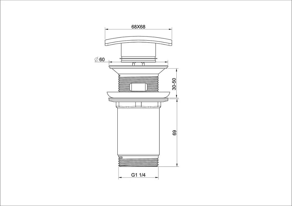 Донный клапан для раковины Wonzon & Woghand WW-88SS08-CR хром Sancos — официальный сайт