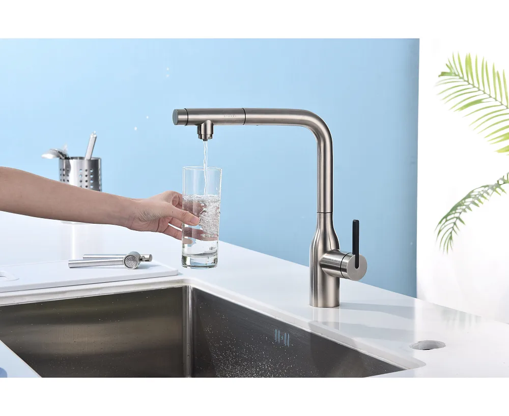 Смеситель для кухни Paulmark Viper Vi213105-BS брашированная сталь Sancos — официальный сайт