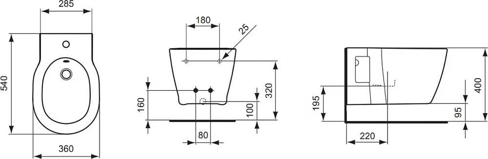 Биде подвесное Ideal Standard Connect E799701 Sancos — официальный сайт