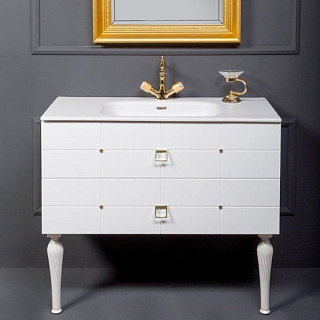 Тумба под раковину без столешницы Armadi Art Vallessi Avangarde Piazza 100 белая