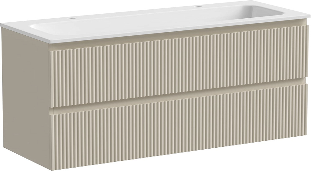 Тумба с раковиной Sancos Snob R 120 см, beige soft, раковина CN7016