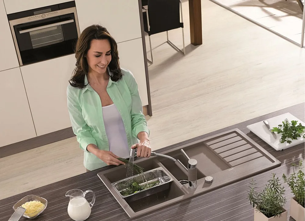 Смеситель для кухни Blanco Tivo-S Silgranit 517619 Sancos — официальный сайт