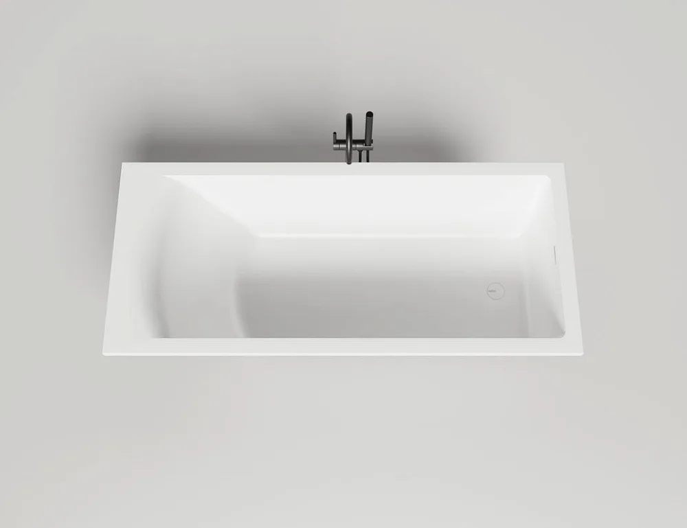 Ванна из искусственного камня Salini Cascata Kit S-Stone 180x80 см, встраиваемая, матовая белая, на  Sancos — официальный сайт