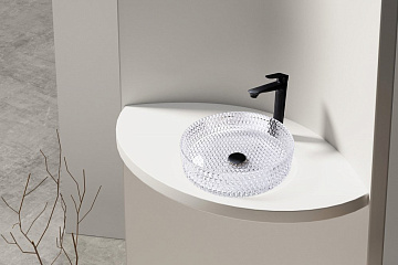Накладная раковина Abber Glas AK2301 прозрачная