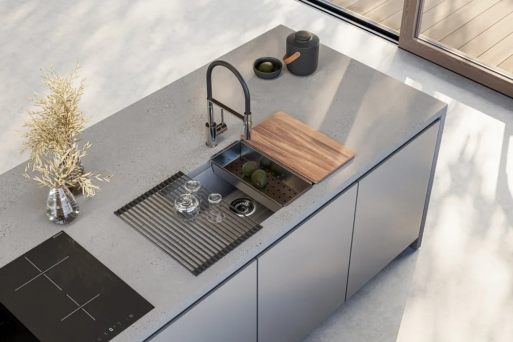 Мойка кухонная Alveus Omni Granital 40 concrete Sancos — официальный сайт