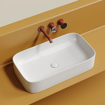 Накладная раковина Ceramicanova Element CN6054 белая глянцевая