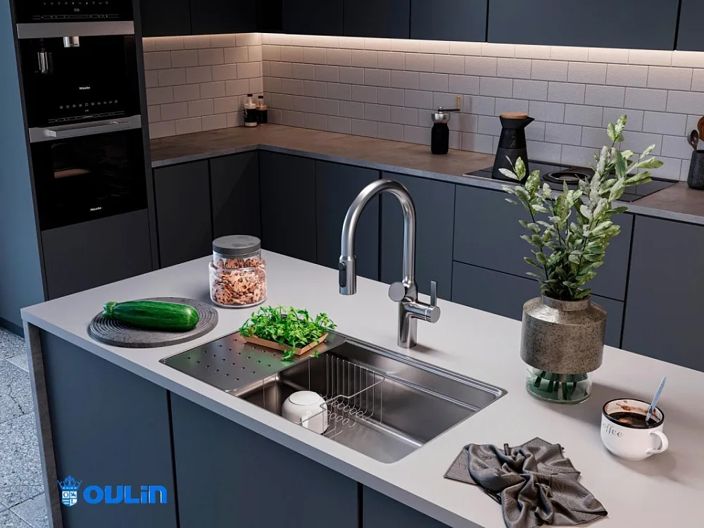 Смеситель для кухни Oulin OL-8018 Satin Sancos — официальный сайт