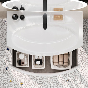 Мебельная раковина KERAMA MARAZZI Riva 80, глянцевая белая