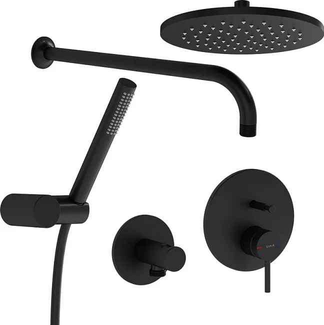 Душевой комплект VitrA Origin A4926636EXP, С ВНУТРЕННЕЙ ЧАСТЬЮ, матовый черный Sancos — Оригинал
