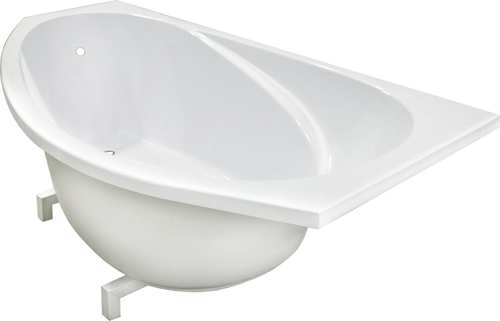 Ванна из искусственного камня Marmo Bagno Турин R 170x95 см, угловая, правая, пристенная, белая, аси