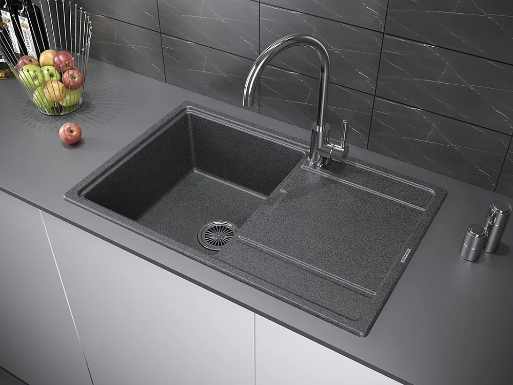 Мойка кухонная Paulmark Flugen 50-780 PM217850-DG графит Sancos — официальный сайт