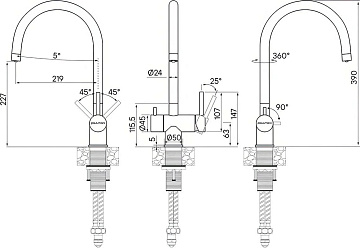Смеситель для кухни Paulmark Heller He213218-WH белый матовый