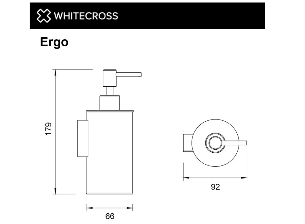 Дозатор WHITECROSS Ergo ER2244CPB, брашированная медь Sancos — официальный сайт