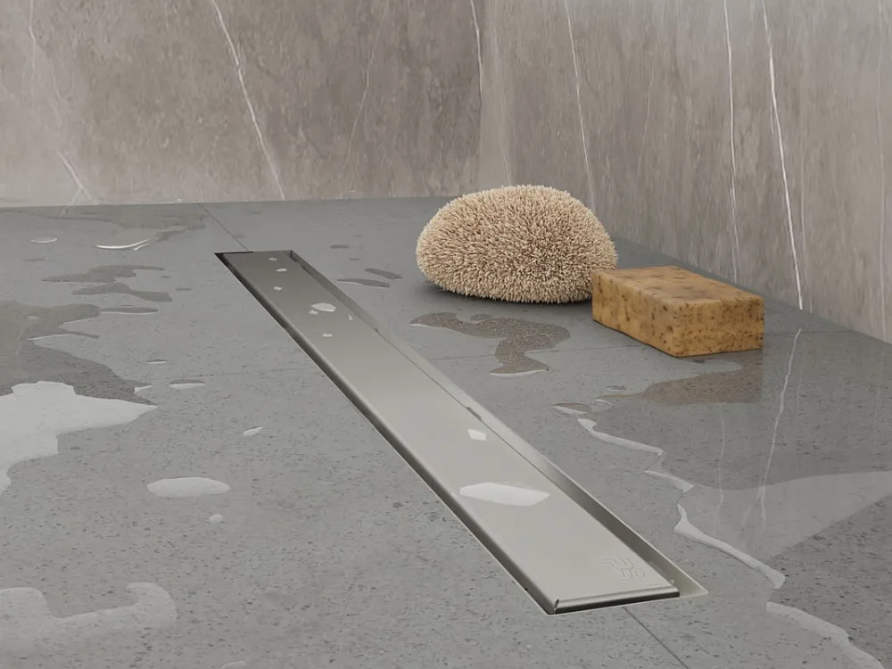 Душевой трап (лоток) Plumberia Selection PSL Linear 90 см, нержавеющая сталь матовая Sancos — официальный сайт
