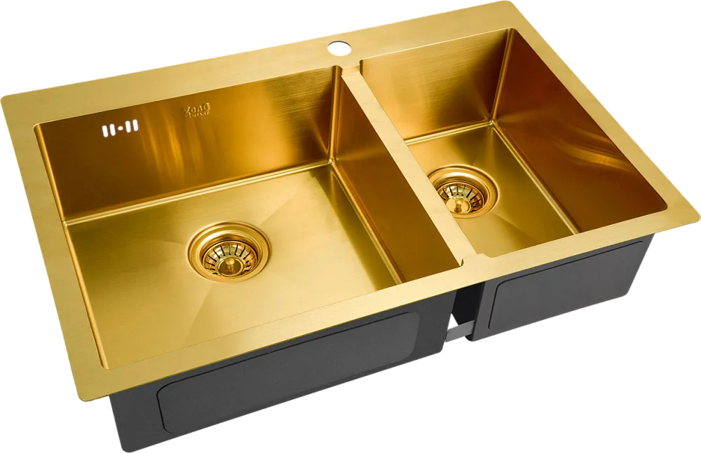 Мойка кухонная Zorg Inox PVD SZR-78-2-51 L bronze Sancos — официальный сайт