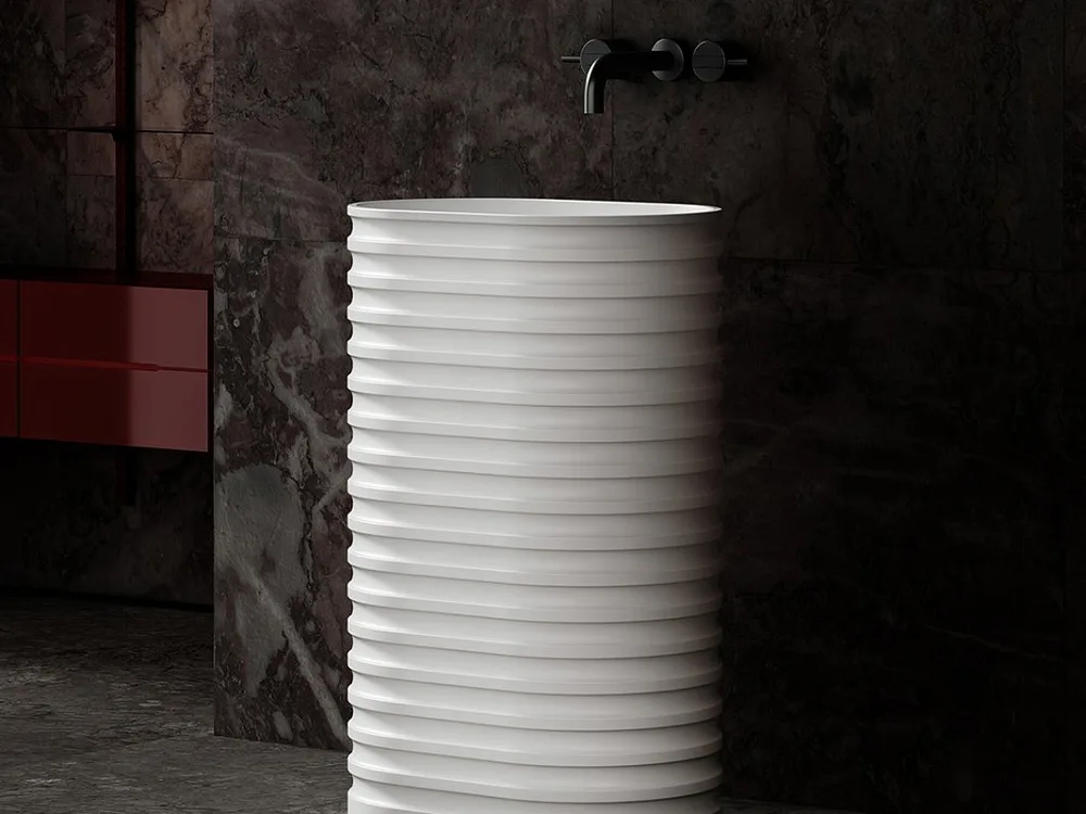 Раковина Abber Stein AS2550 матовая белая Sancos — официальный сайт