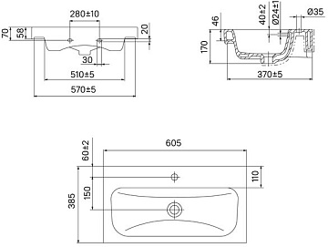 Мебельная раковина IDDIS Optima Home 350 60