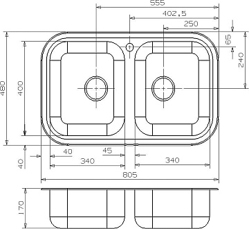 Мойка кухонная Reginox Regent 20 LUX KGOKG (box)