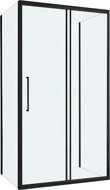 Душевой уголок Abber Schwarzer Diamant AG30160BH-S75B-S75B 160x75, профиль черный, стекло прозрачное