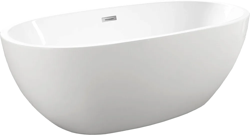Акриловая ванна Vincea VBT-509 165x75 см, отдельностоящая, белая, овальная, на ножках, со сливом-пер Sancos — официальный сайт