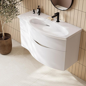Мебельная раковина KERAMA MARAZZI Riva 100 R, глянцевая белая
