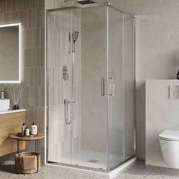 Душевой уголок BelBagno Luce A-2-80-C-Cr 80x80, профиль хром, стекло прозрачное