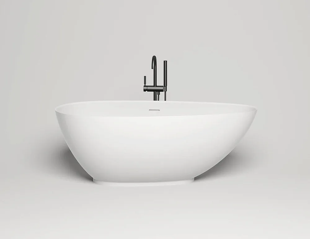 Ванна из искусственного камня Salini Paola 170x85 см, отдельностоящая, матовая белая, овальная, со с Sancos — официальный сайт