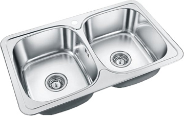 Мойка кухонная Emar Steel 401