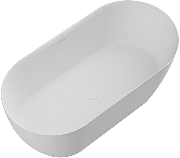 Ванна из искусственного камня Cezares Relax Solid Surface 150x75 см, отдельностоящая, матовая белая,