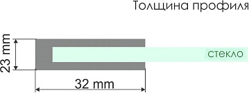 Душевая дверь в нишу Wasserkraft Main 41S05 120 см, профиль серебристый, стекло прозрачное