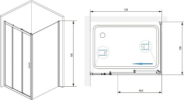 Душевой уголок RGW Passage PA-73 120x100x195 прозрачный
