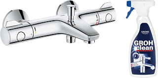 Термостатический смеситель Grohe Grohtherm 800 34567000, + средство для металлических поверхностей G