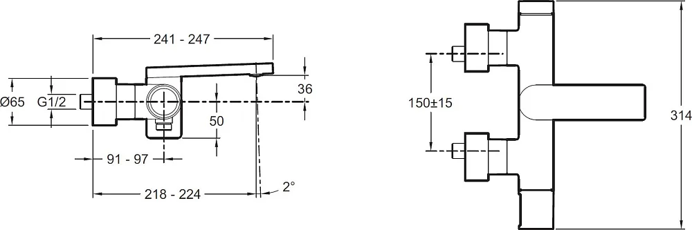 Смеситель для ванны с душем Jacob Delafon Composed E73095-CP Sancos — официальный сайт
